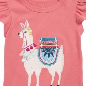 Peek llama shirt with ruffles